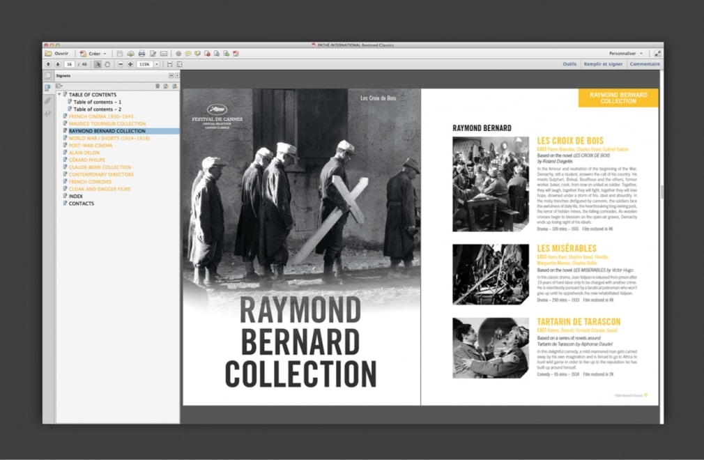 PATHÉ INTERNATIONAL - Brochure 'restored classics' : 1