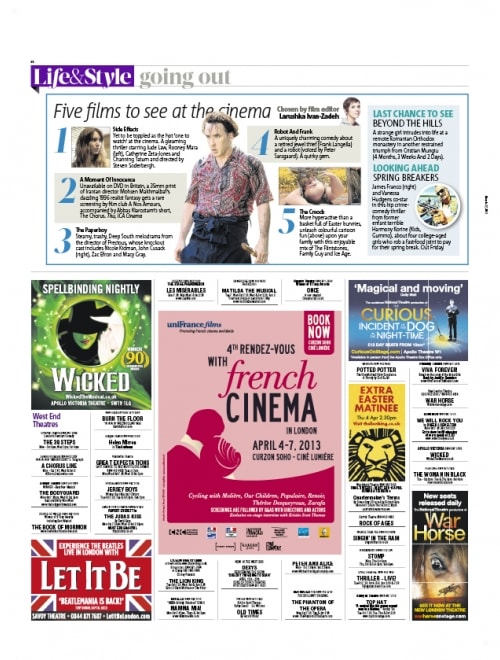 UNIFRANCE FILMS - Festival 'Rendez-vous with french cinema' Londres 2013 : 2