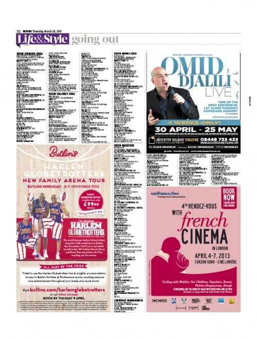 UNIFRANCE FILMS - Festival 'Rendez-vous with french cinema' Londres 2013 : 3