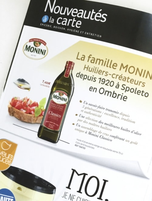 LESIEUR PROFESSIONNEL - Monini annonce, fiche argumentaire, bannière