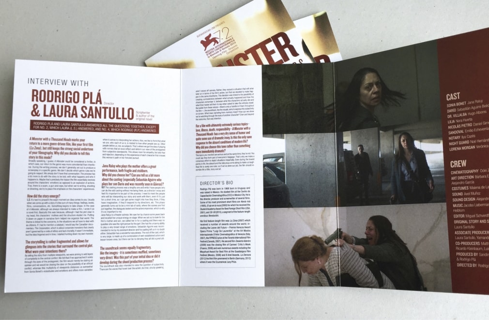 MEMENTO FILMS  - Dossier de presse 'A MONSTER WITH A THOUSAND HEADS' : 1