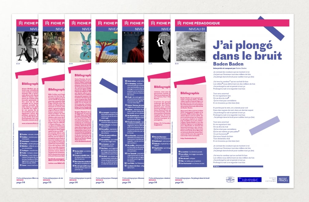 INSTITUT FRANCAIS - 12 Fiches pédagogiques 'Musique'