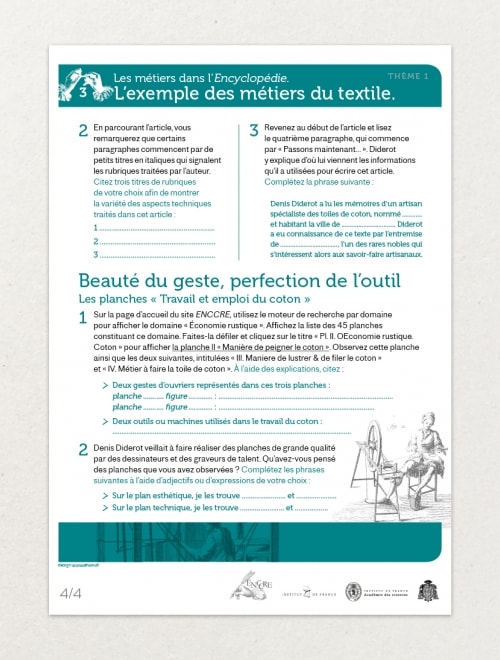 INSTITUT DE FRANCE - Support pédagogique  : 4