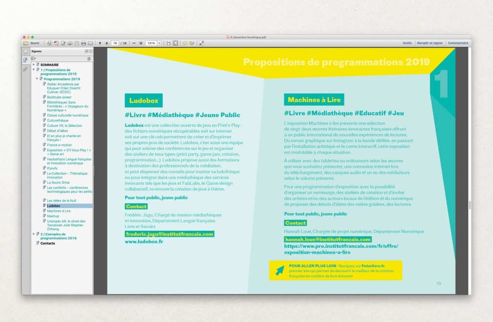 INSTITUT FRANCAIS - Catalogue NOVEMBRE NUMÉRIQUE : 5