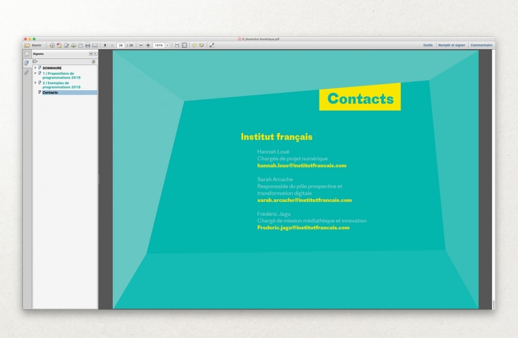 INSTITUT FRANCAIS - Catalogue NOVEMBRE NUMÉRIQUE : 9