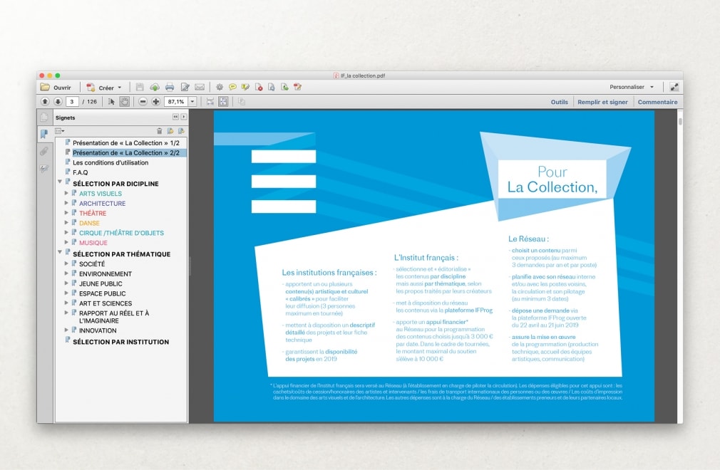 INSTITUT FRANCAIS - Catalogue LA COLLECTION : 3