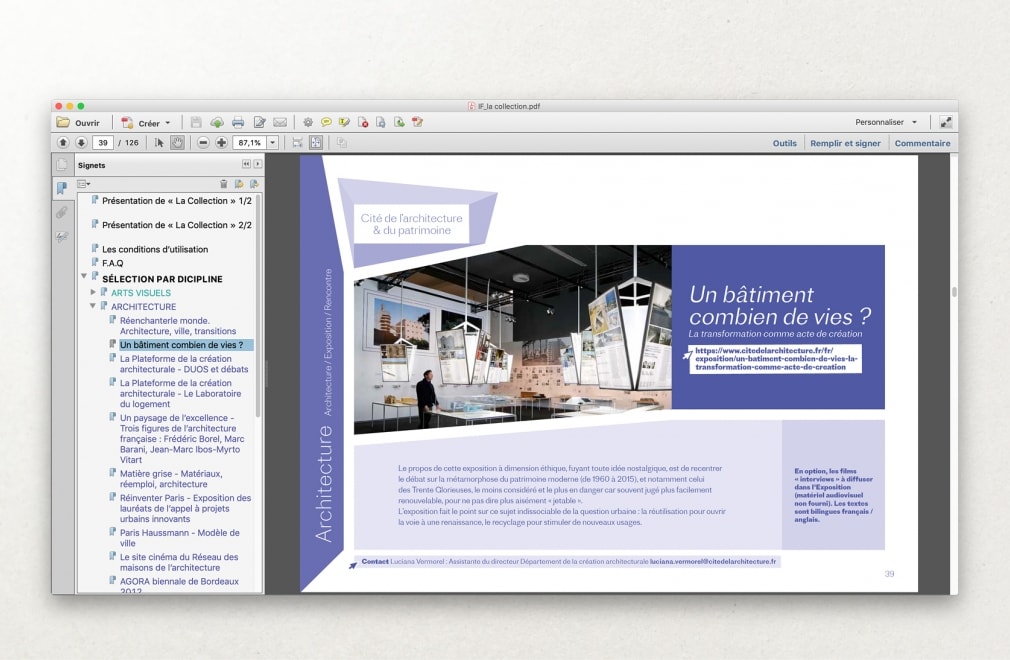 INSTITUT FRANCAIS - Catalogue LA COLLECTION : 9