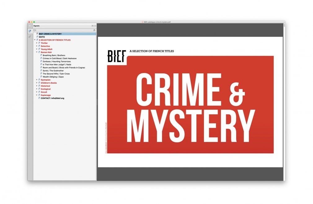 BIEF - Les catalogues Thématiques : 1