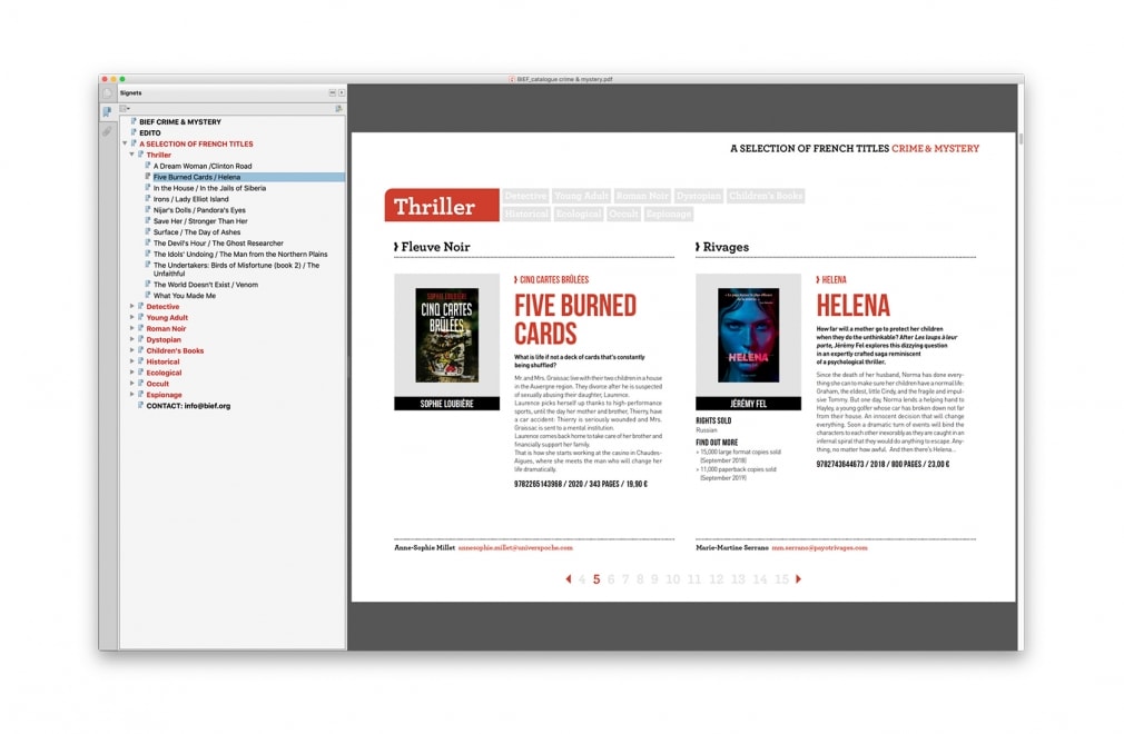 BIEF - Les catalogues Thématiques : 5