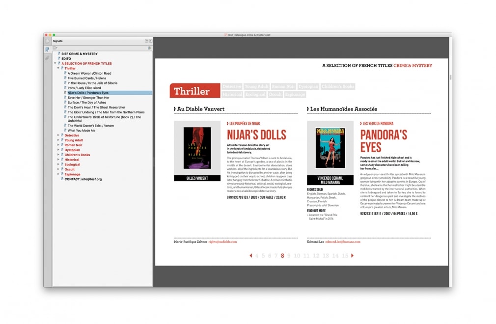 BIEF - Les catalogues Thématiques : 8